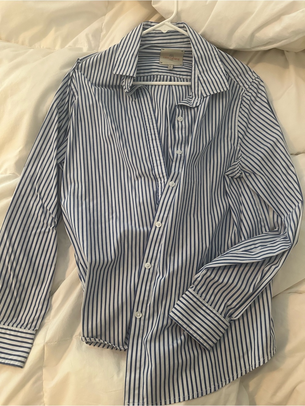 Classic Blue Stripe Dress Shirt - Men